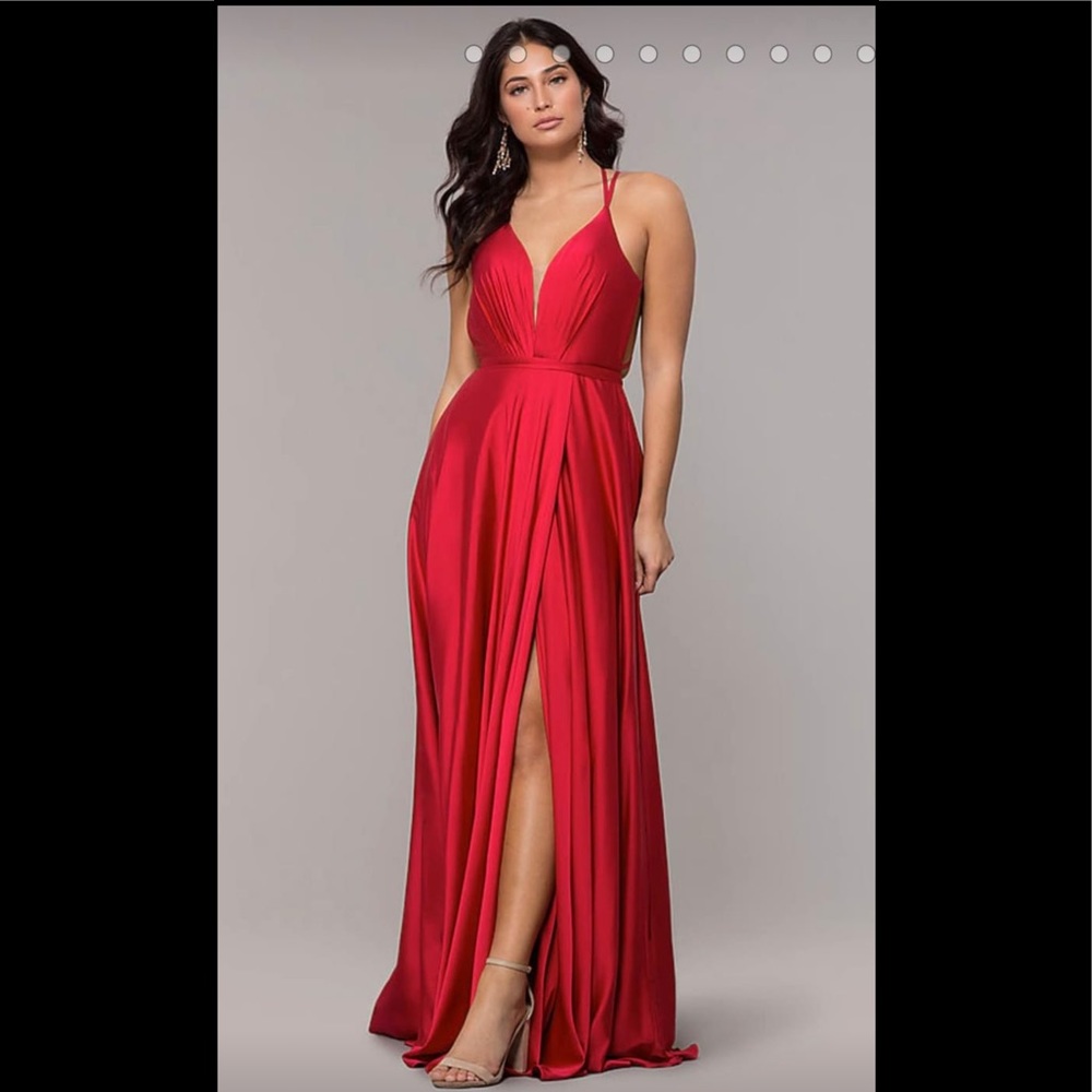 long red gown